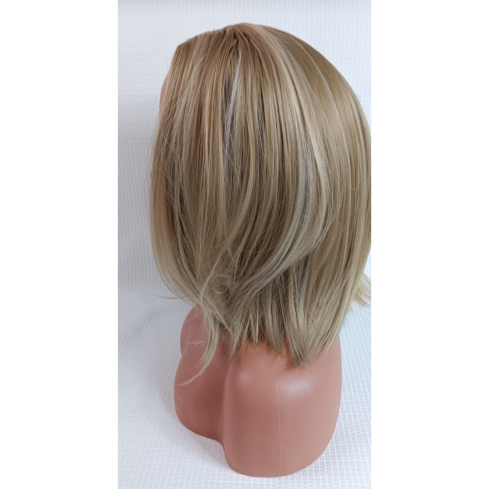Women‎ breathable net Cap synthetic Highlights shoulder length Straight 16" wig - Picture 4 of 9